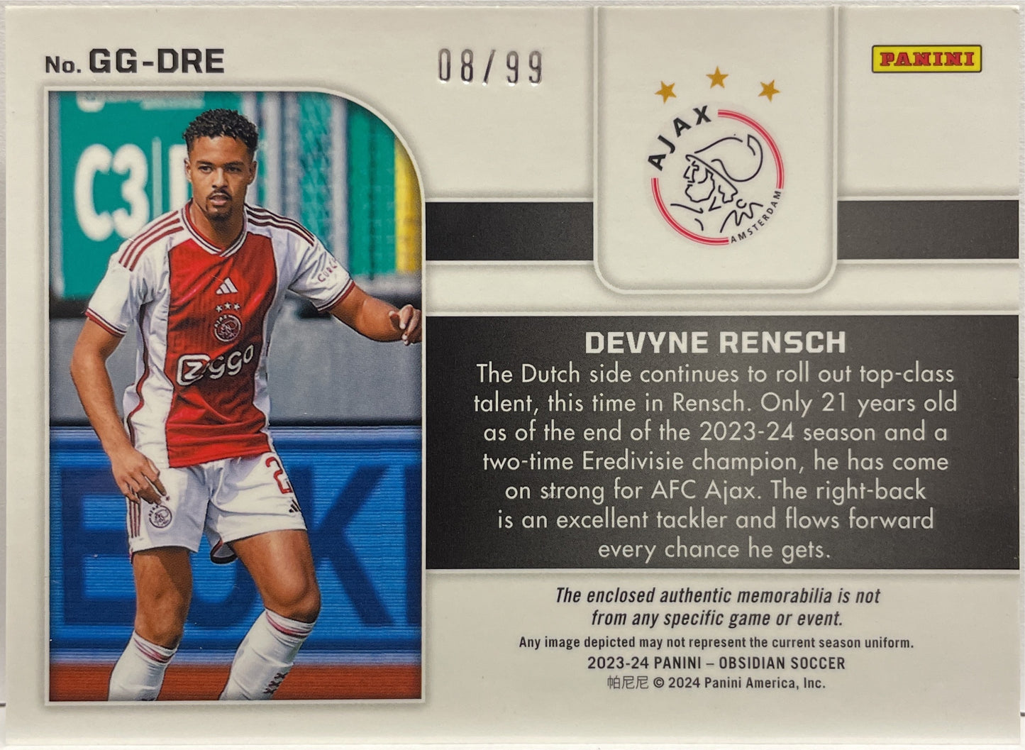 Devyne Rensch 8/99 Patch Galaxy Gear Obsidian 2023/24