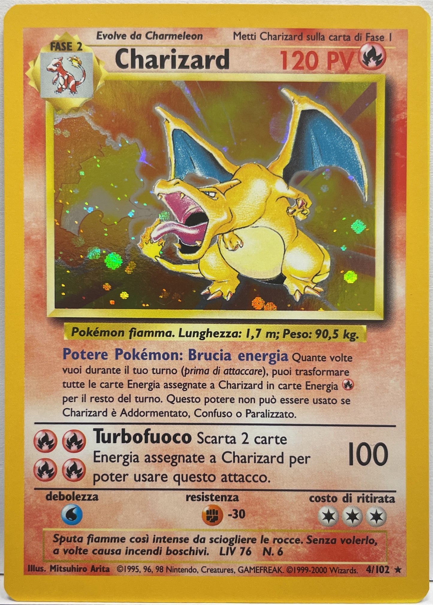 Charizard 4/102 Pokemon Ita 1995