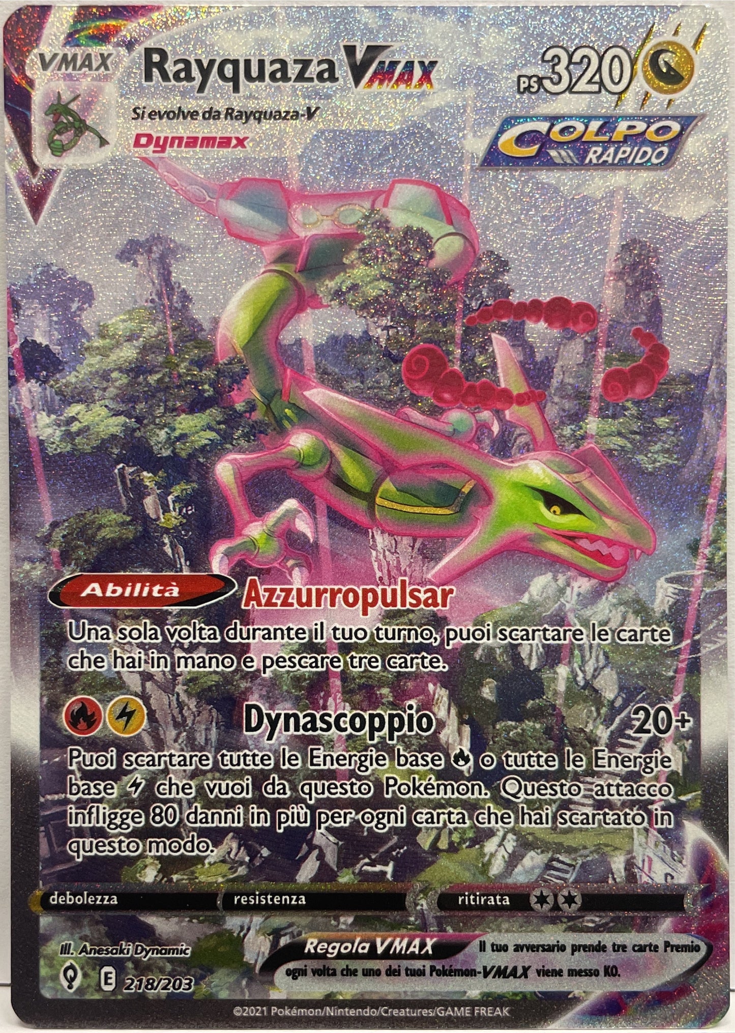 Rayquaza Vmax 218/203 Pokemon Ita 2021