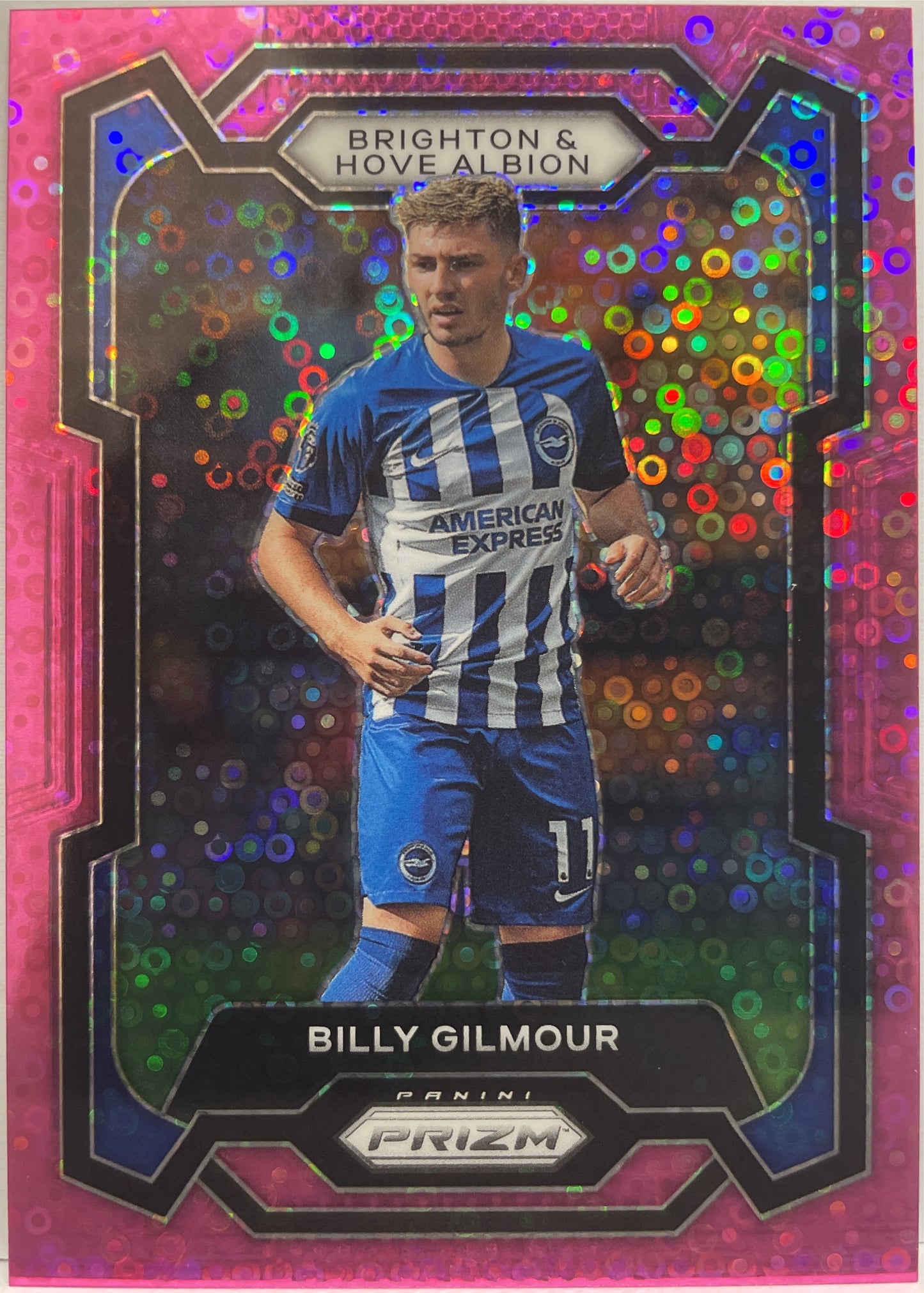 Billy Gilmour 132/149 Breakaway Prizms Pink Prizm Premier League 2023/24