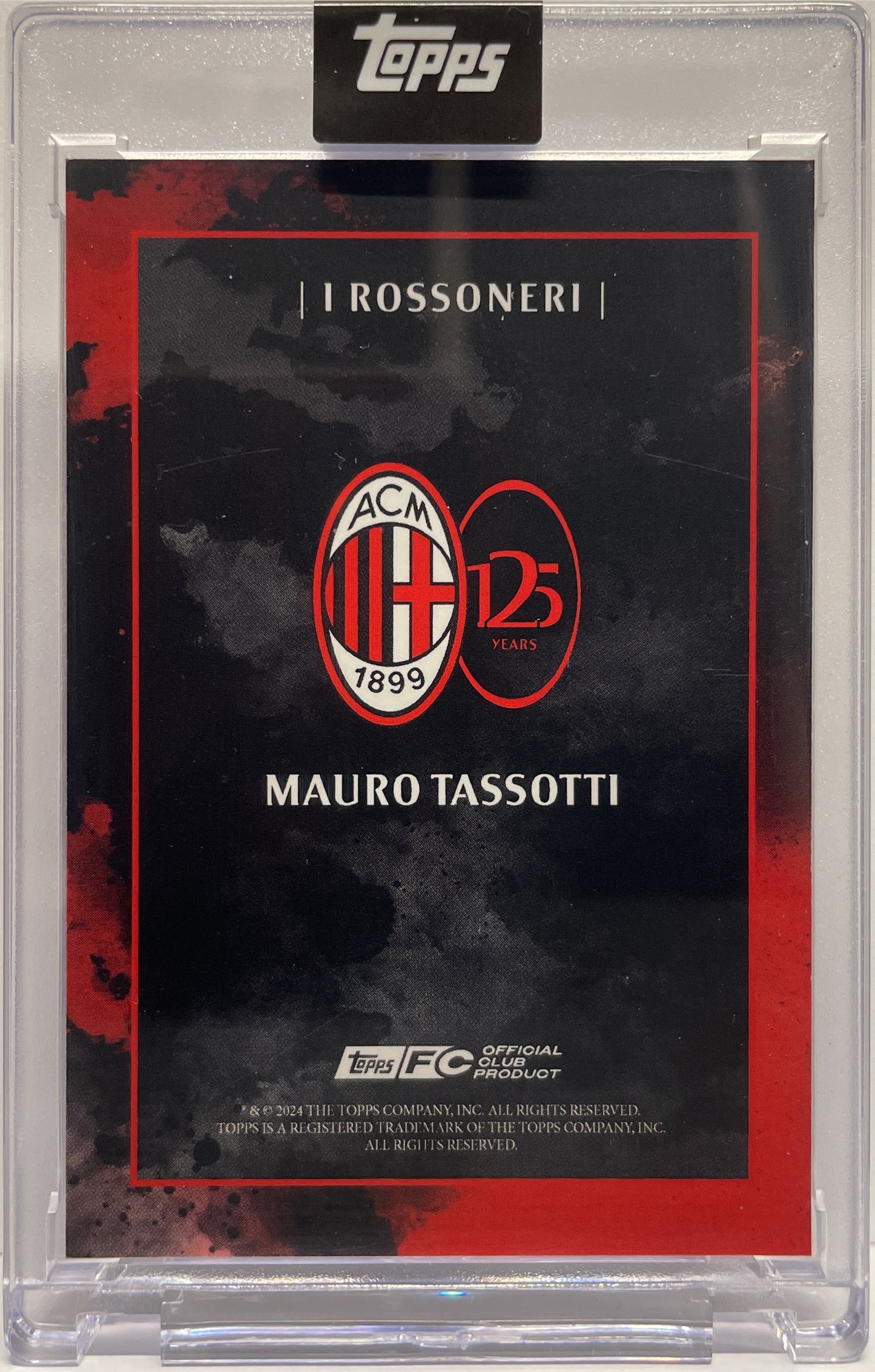 Mauro Tassotti 22/49 Autograph I Rossoneri Topps AC Milan 125 Anniversary 2025