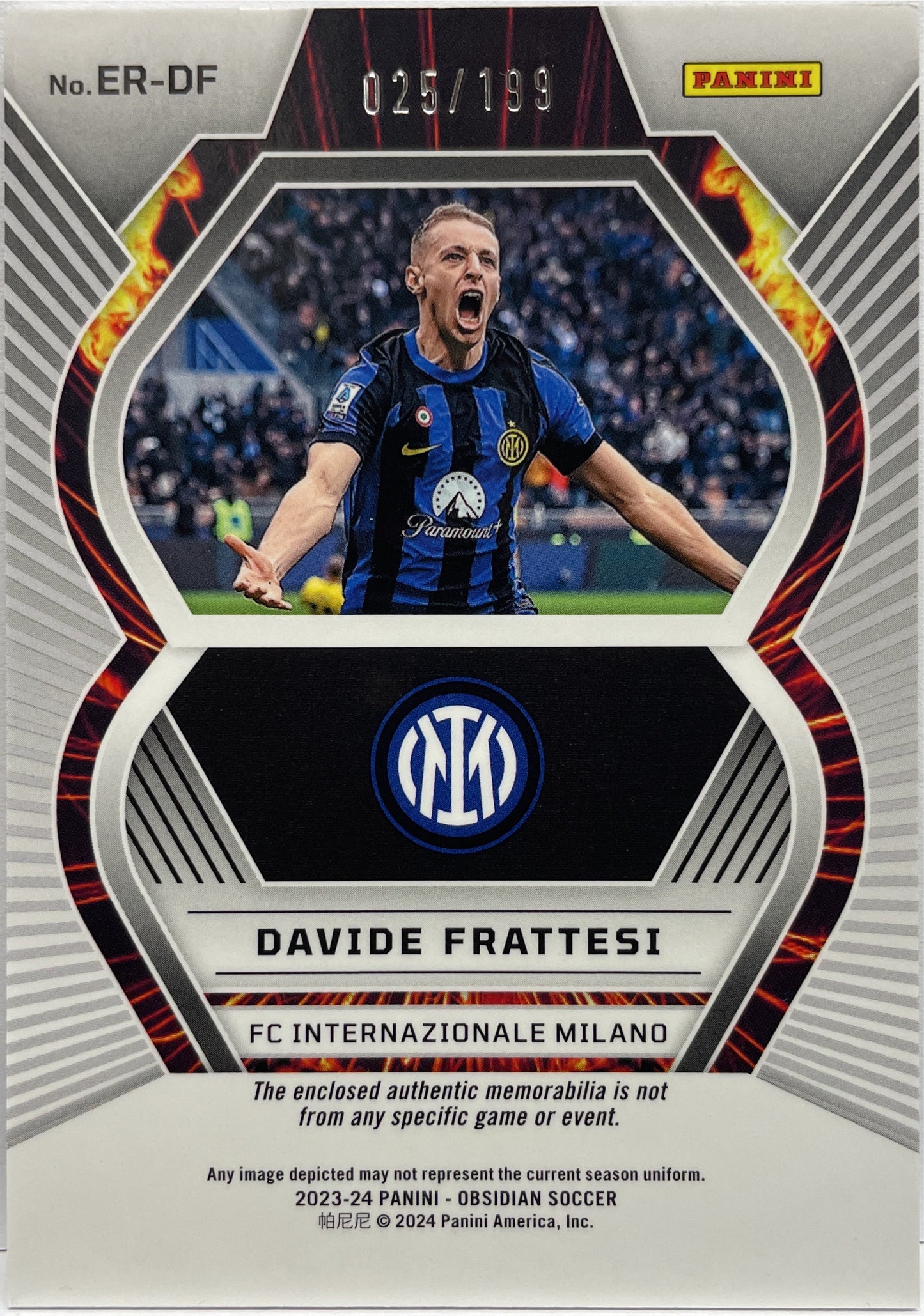 Davide Frattesi 25/199 Patch Eruption Obsidian 2023/24