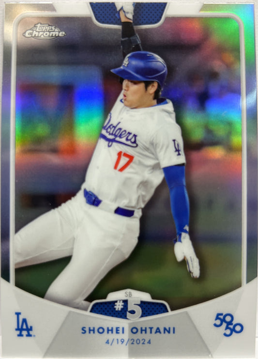 Shohei Ohtani Refractor Topps 50/50 Shohei Ohtani Baseball 2024
