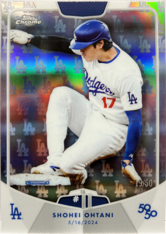 Shohei Ohtani 19/50 Logofractor Topps 50/50 Shohei Ohtani Baseball 2024