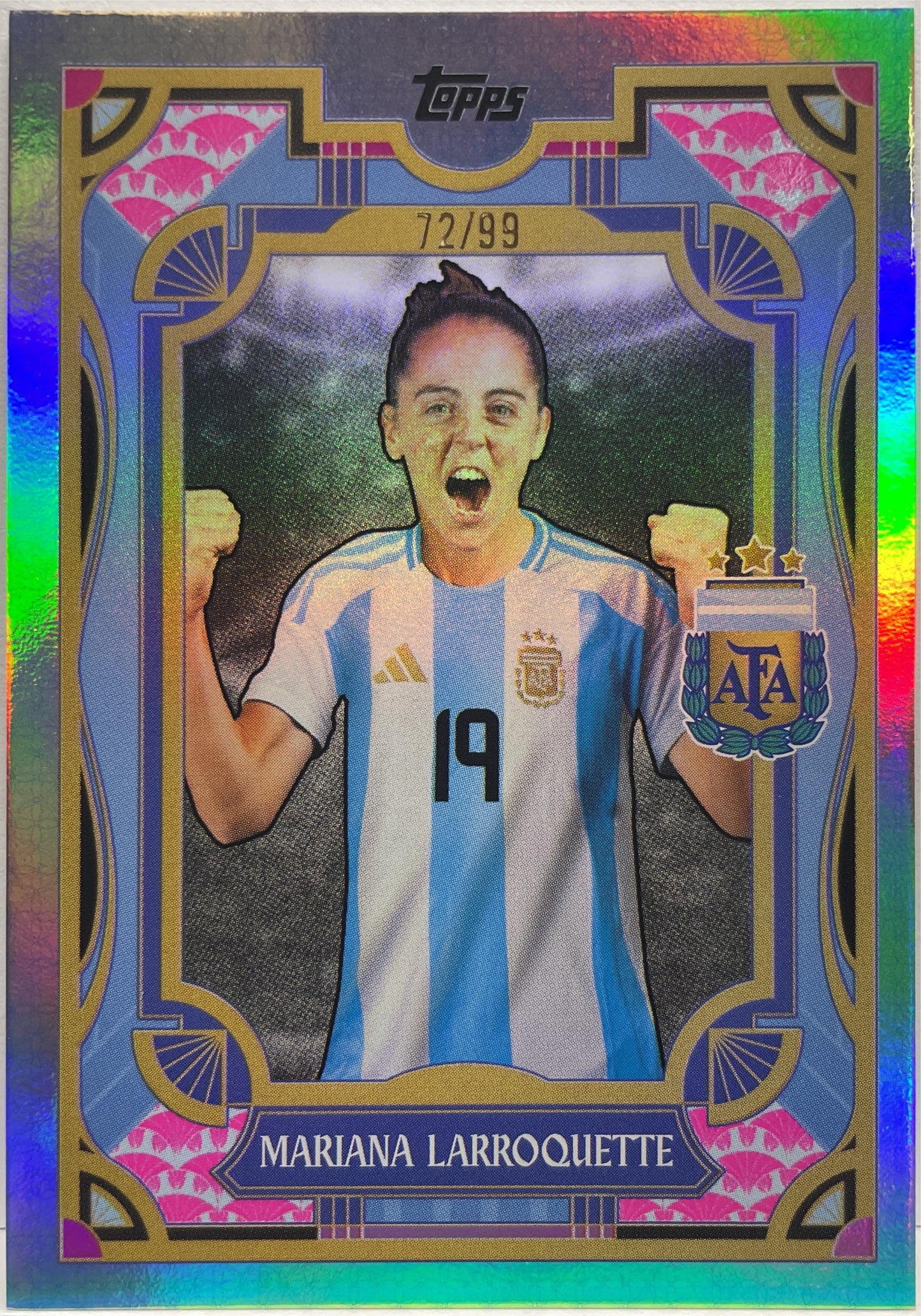 Mariana Larroquette 72/99 Tango Pink Topps Argentina Team Set 2024