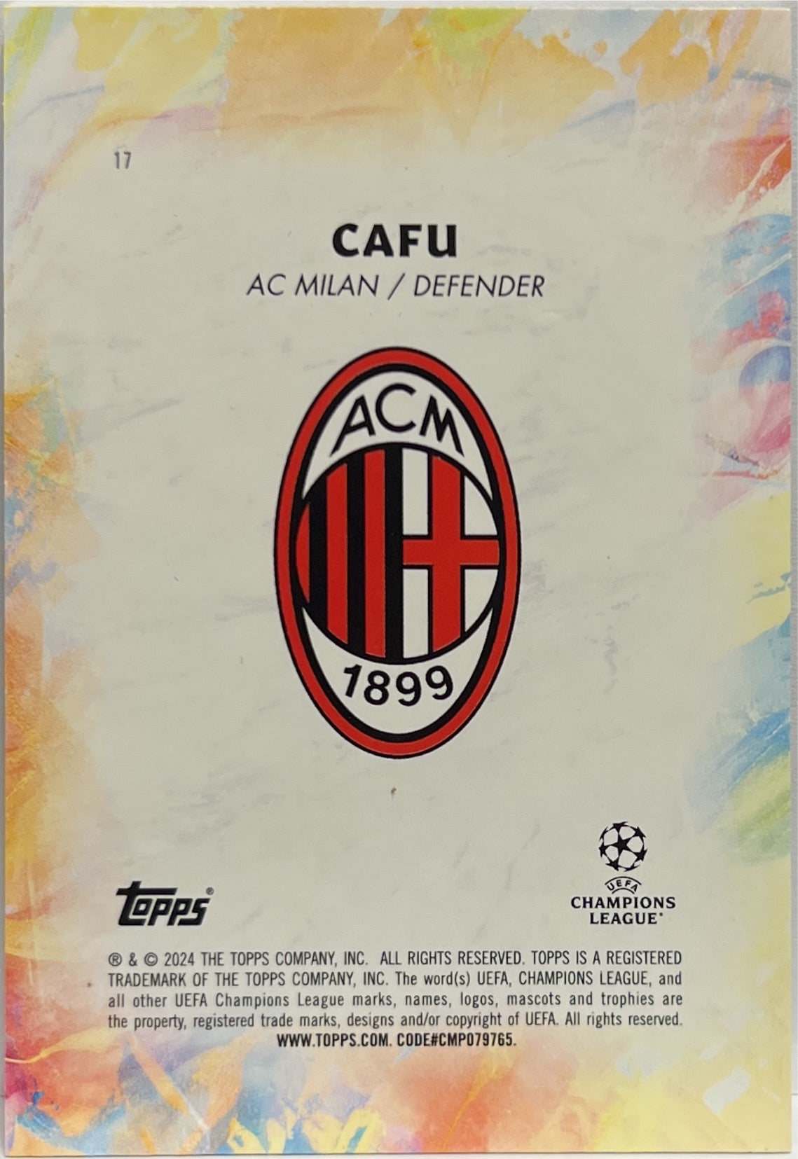 Cafu 35/125 Legacy Topps Inception 2023/24