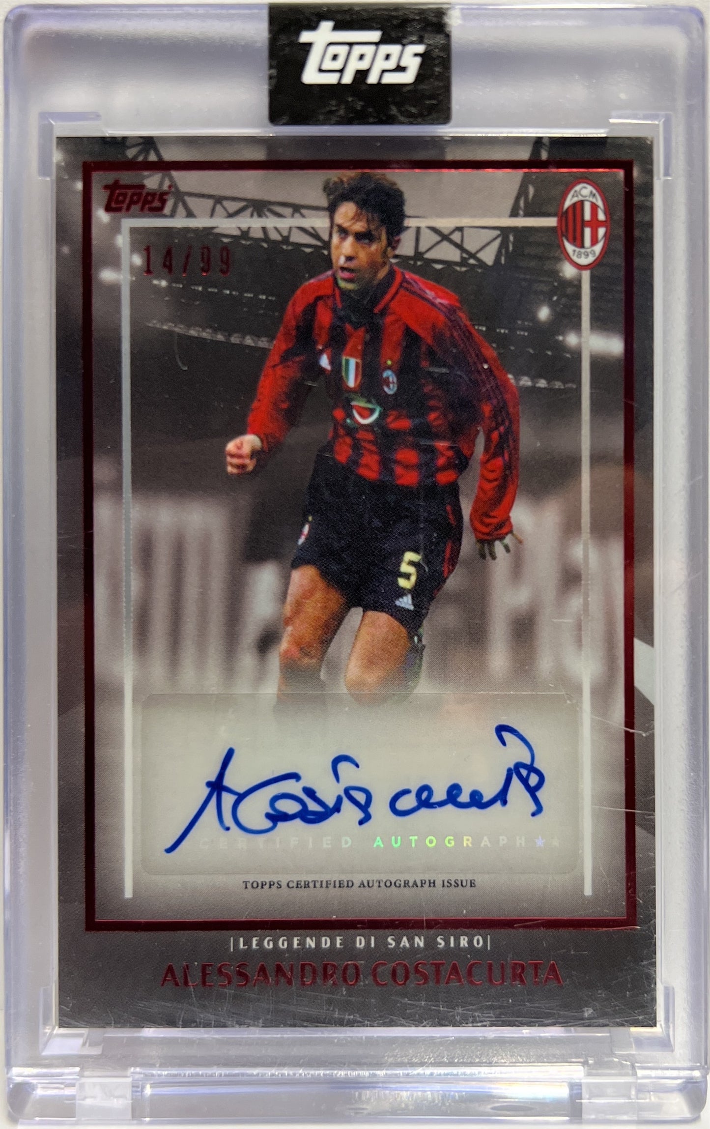 Alessandro Costacurta 14/99 Autograph Leggende Di San Siro Topps AC Milan 125 Anniversary 2025