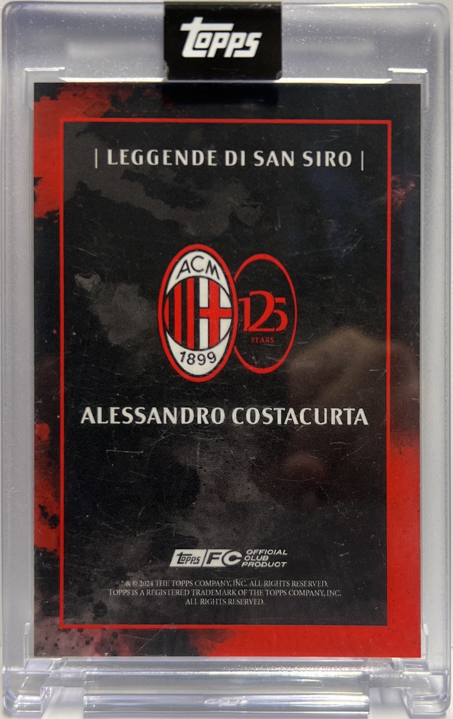 Alessandro Costacurta 14/99 Autograph Leggende Di San Siro Topps AC Milan 125 Anniversary 2025