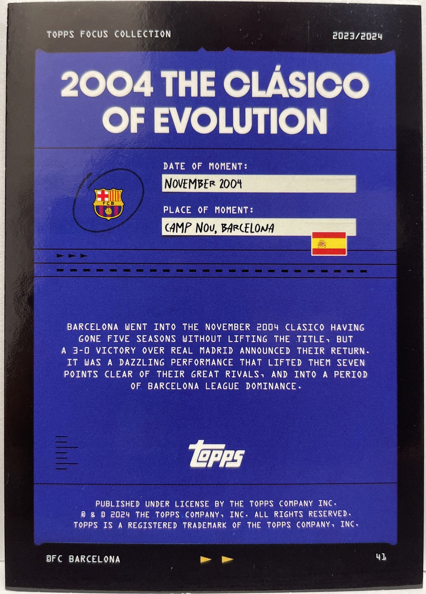 Mancolista-Shutter Speed Parallels-Topps Focus Barcelona 2023/24