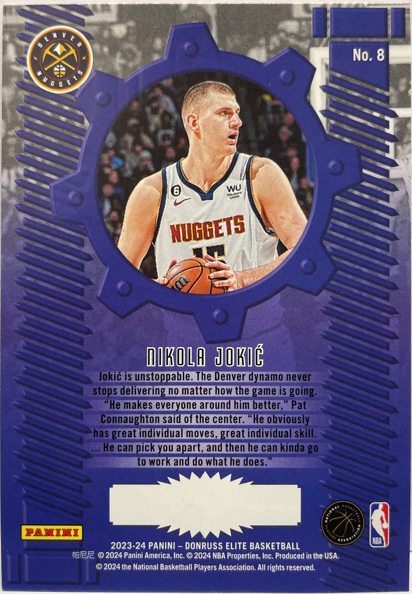 Nikola Jokic Craftsmen Donruss Elite Basketball NBA 2023/24