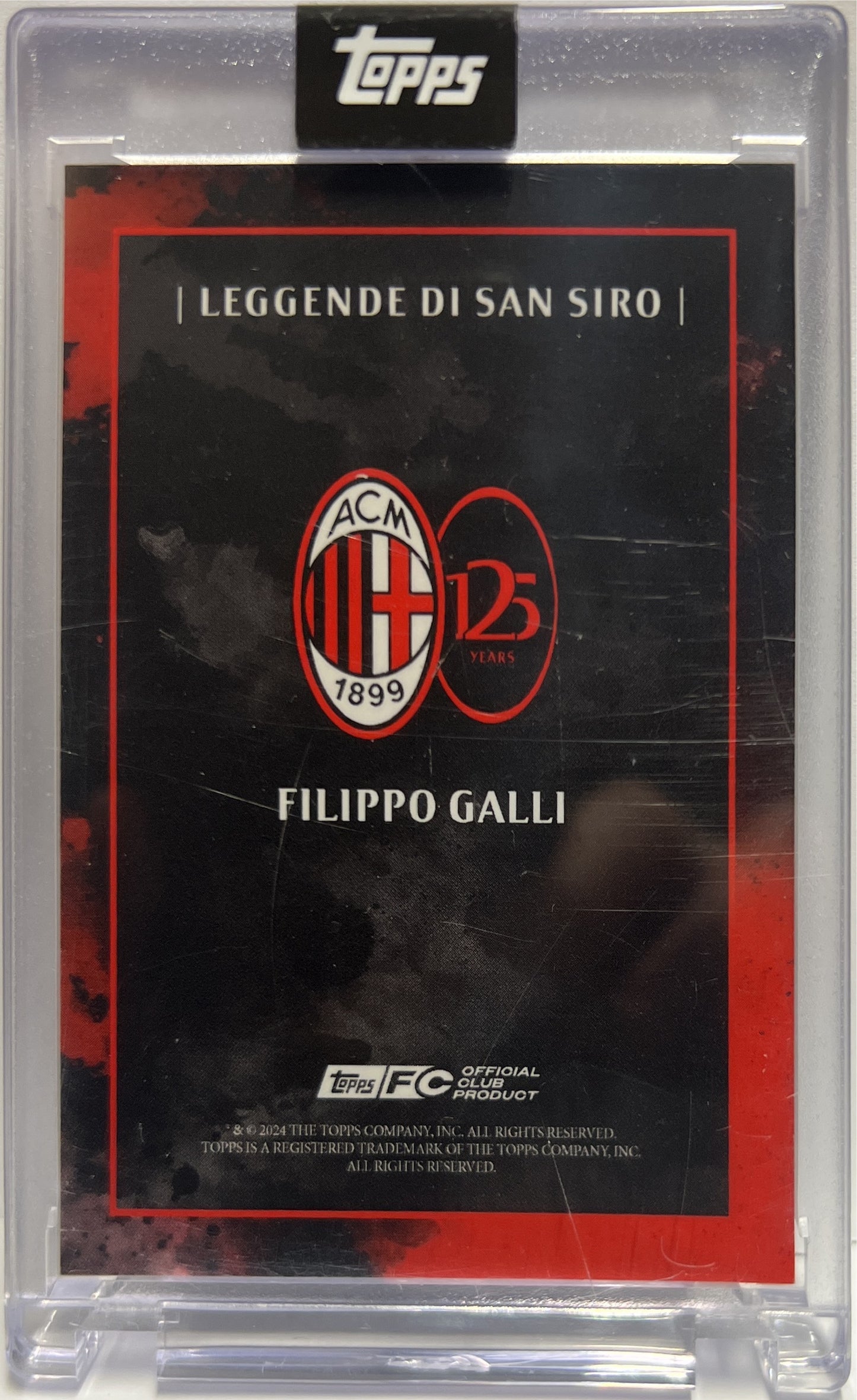 Filippo Galli 23/25 Autograph Leggende Di San Siro Topps AC Milan 125 Anniversary 2025
