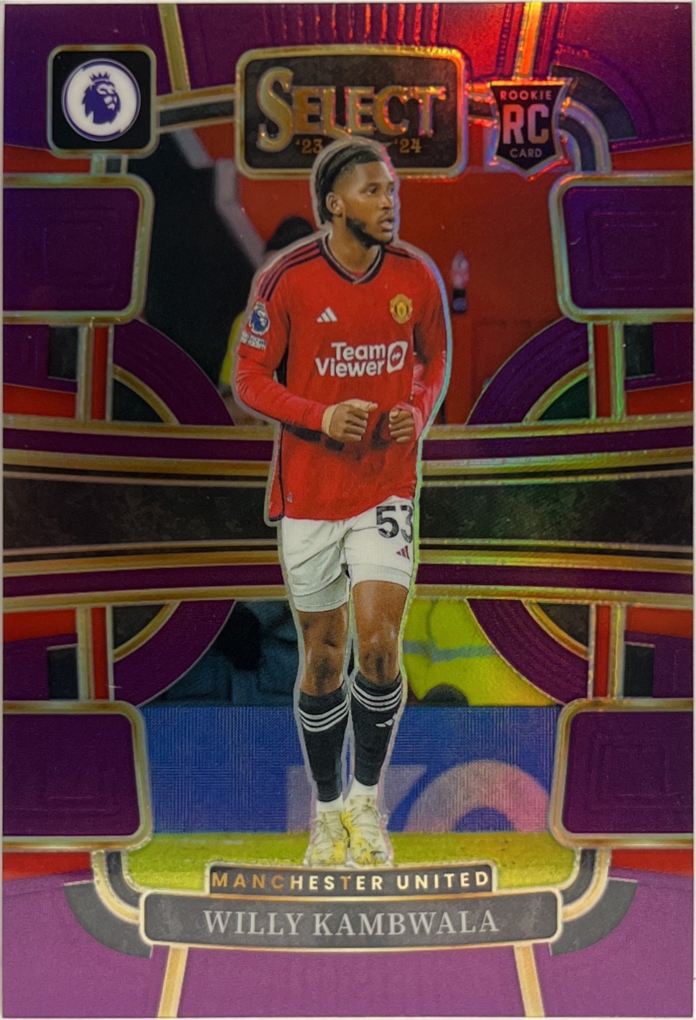 Willy Kambwala 61/149 Rookie Terrace Purple Select Premier League 2023/24