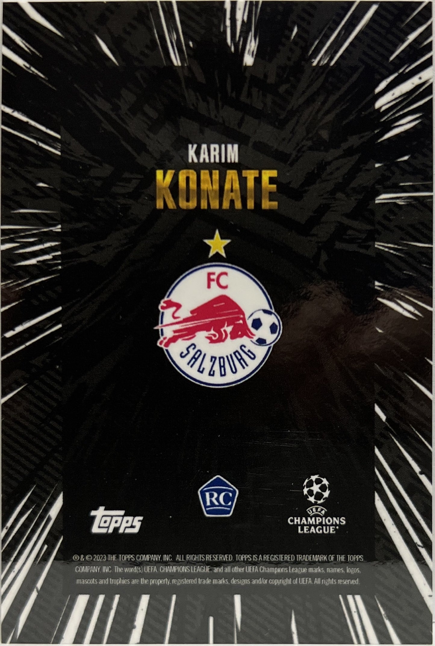 Karim Konate 91/99 Rookie Future Stars Topps Gold 2023/24