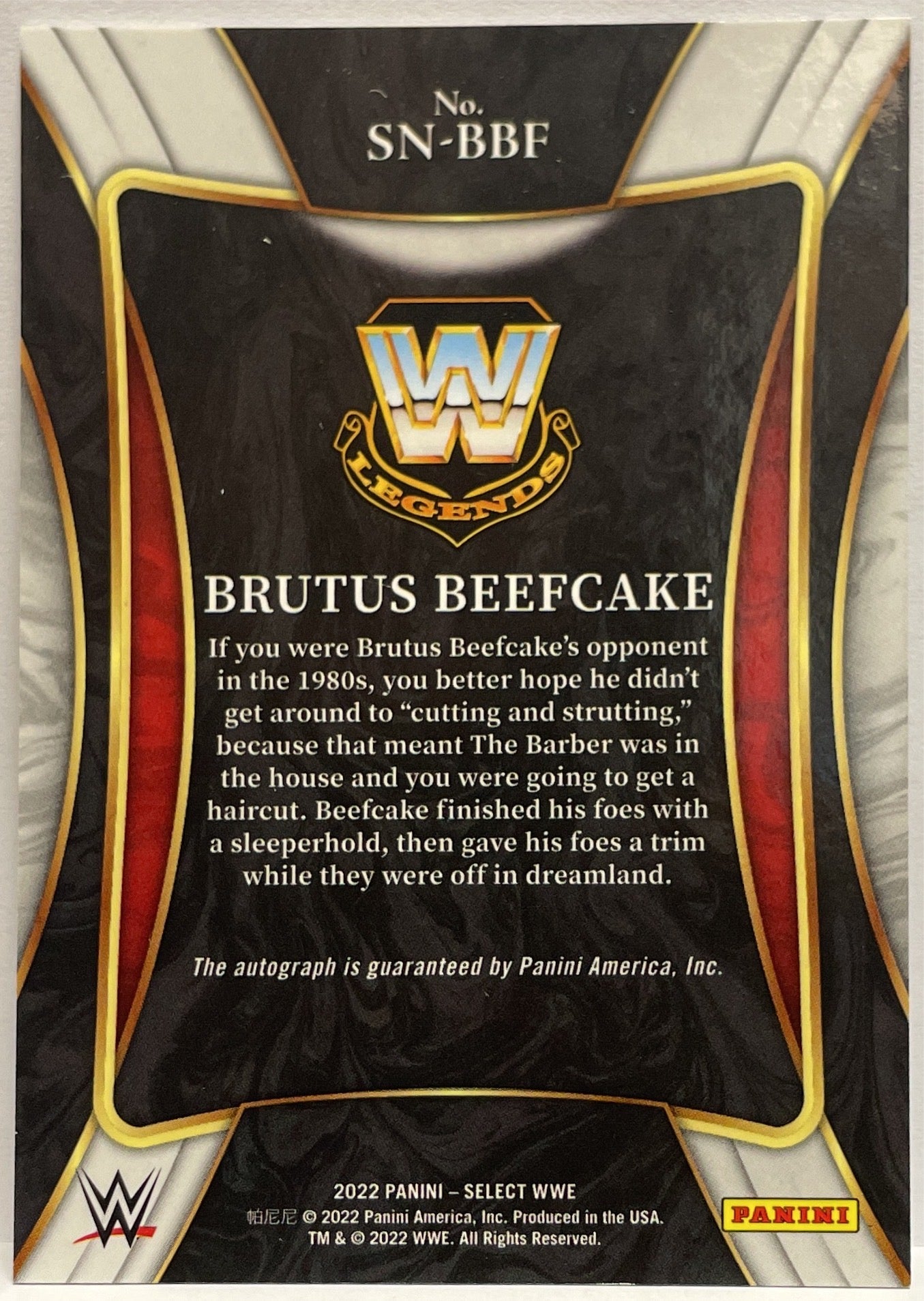 Brutus Beefcake Autograph Signature Selections Select WWE 2022
