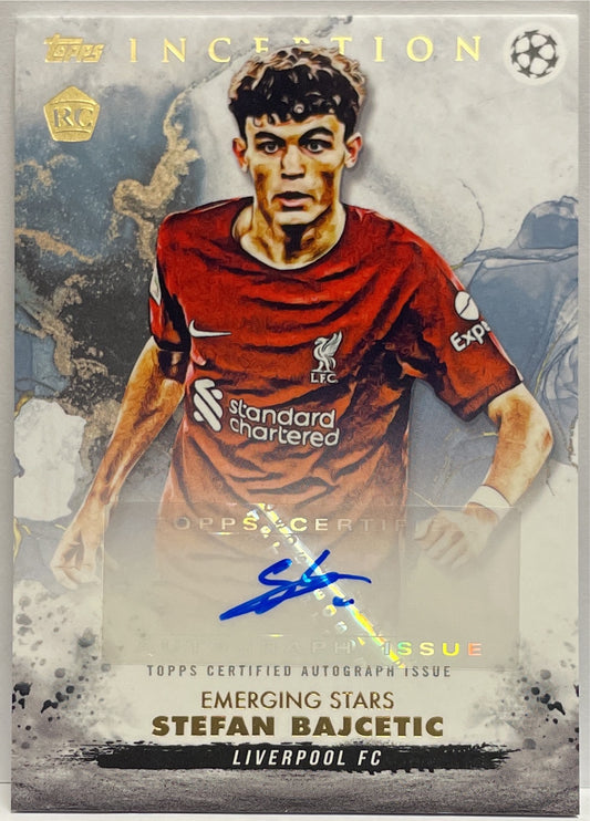 Stefan Bajcetic Rookie Autograph Emerging Stars Topps Inception 2022/23