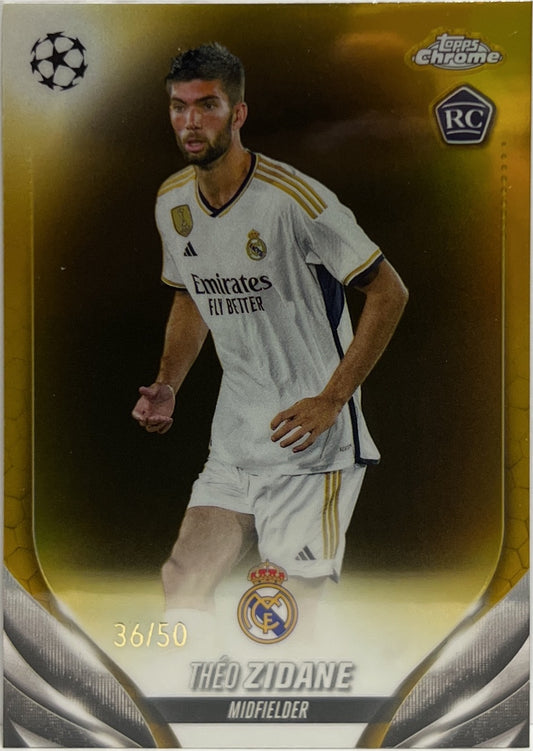 Theo Zidane 36/50 Rookie Topps Chrome UCC 2023/24