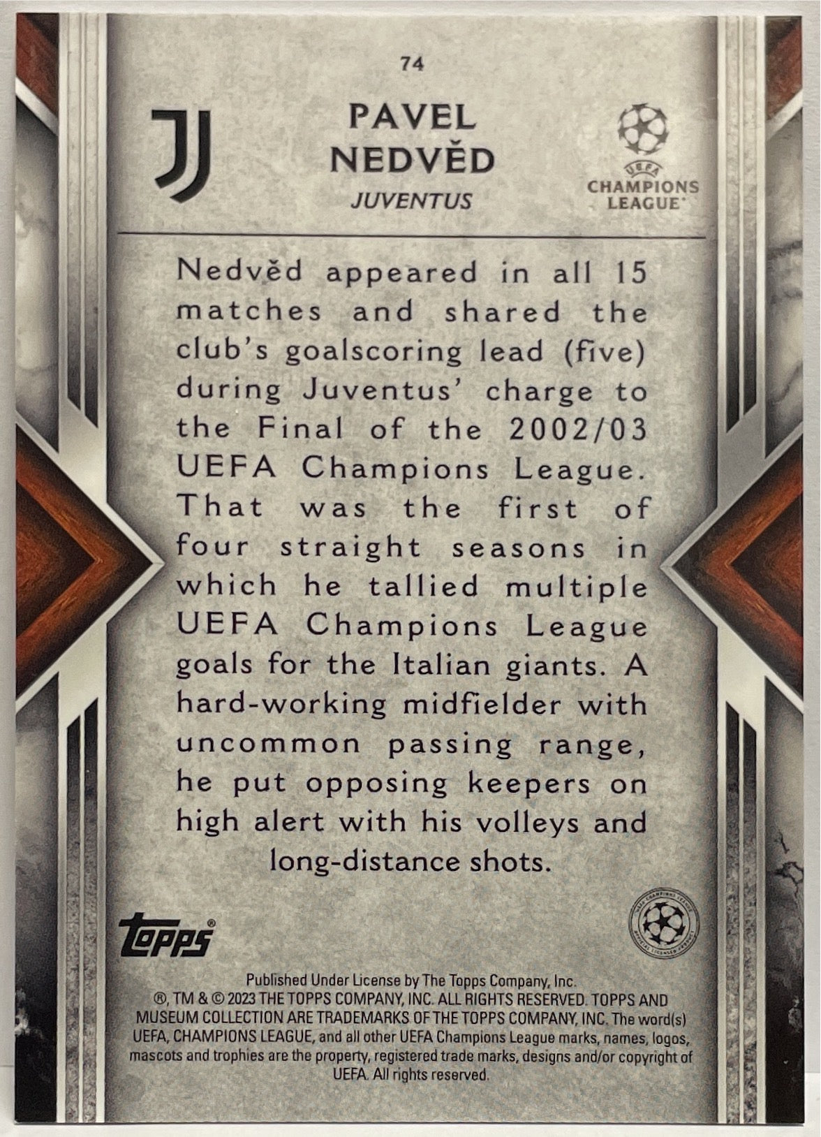 Pavel Nedved Topps Museum 2022/23