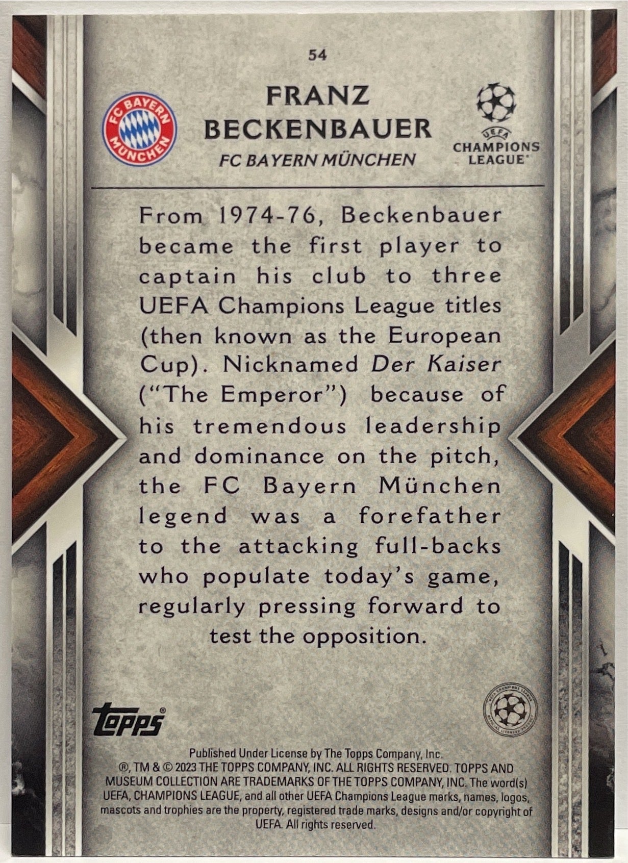 Franz Beckenbauer Topps Museum 2022/23