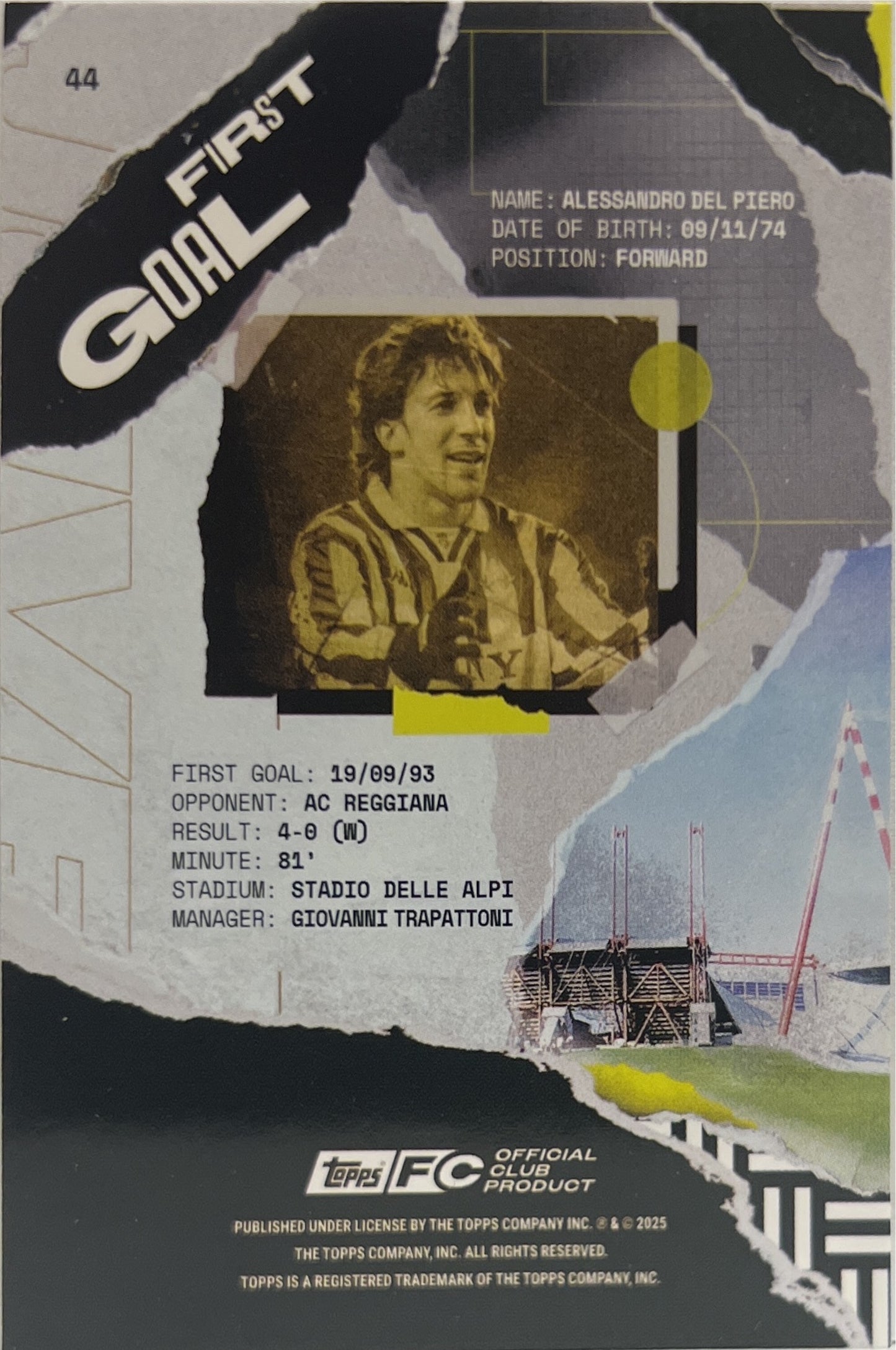 Mancolista-First Goal-Topps Juventus Premium Team Set 2024/25
