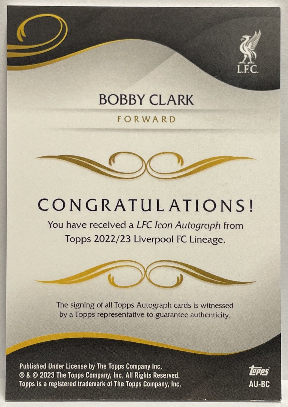 Bobby Clark Rookie Autograph Topps Lineage Liverpool 2022/23