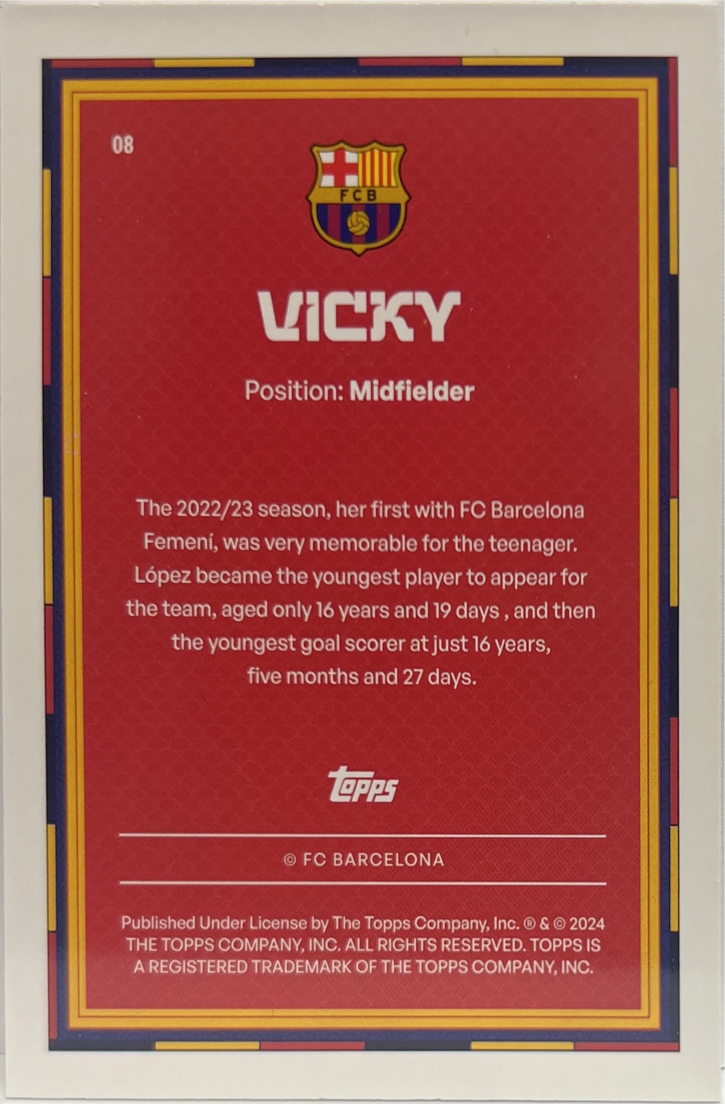 Vicky 18/35 Topps Year Of The Dragon 2023/24