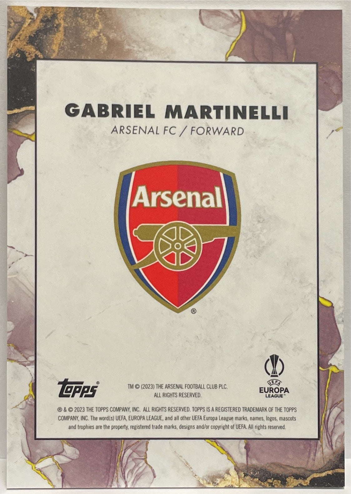 Gabriel Martinelli 9/99 Star Quality Topps Inception 2022/23