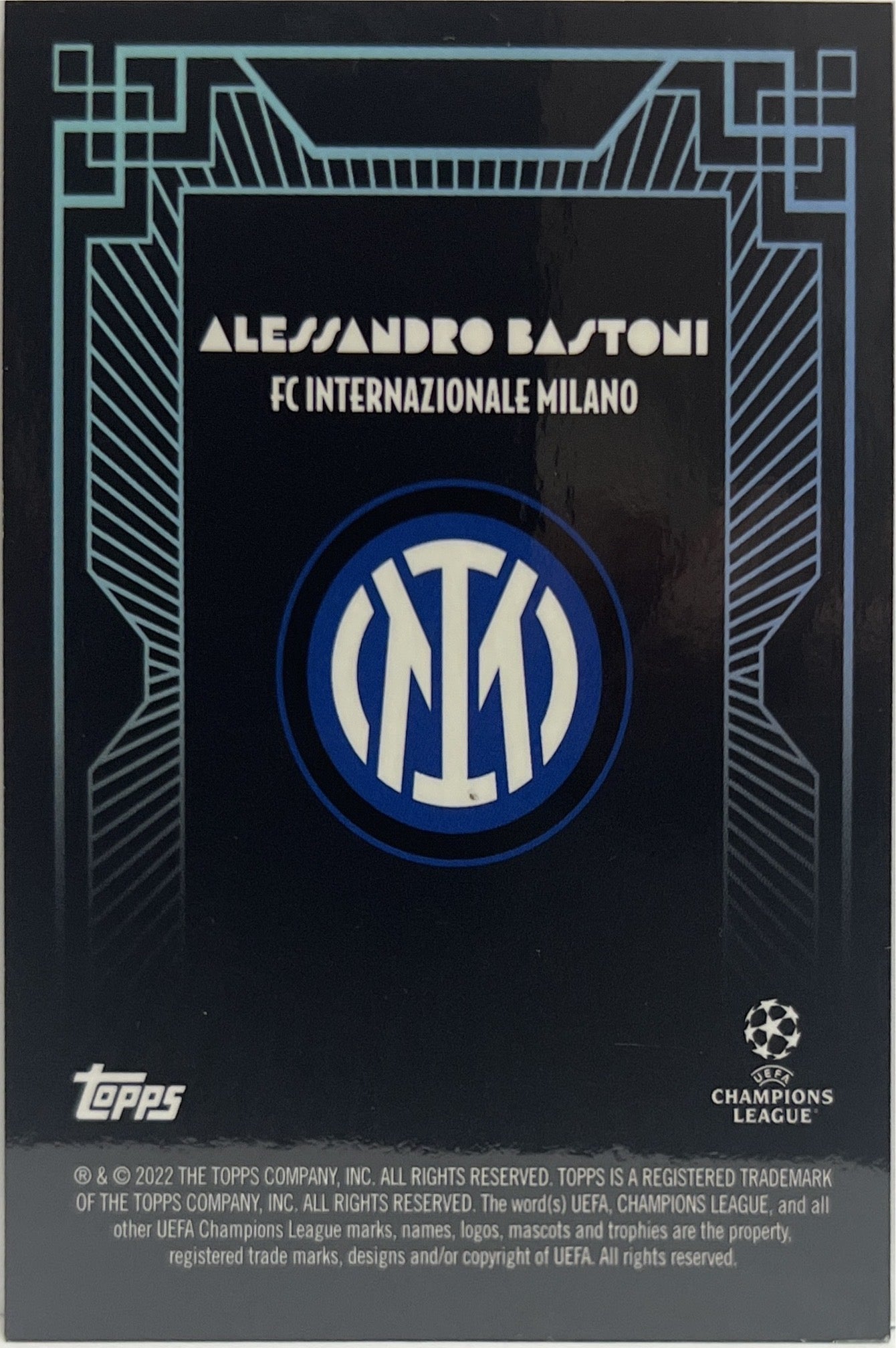 Alessandro Bastoni 32/49 Autograph Topps Deco 2021/22