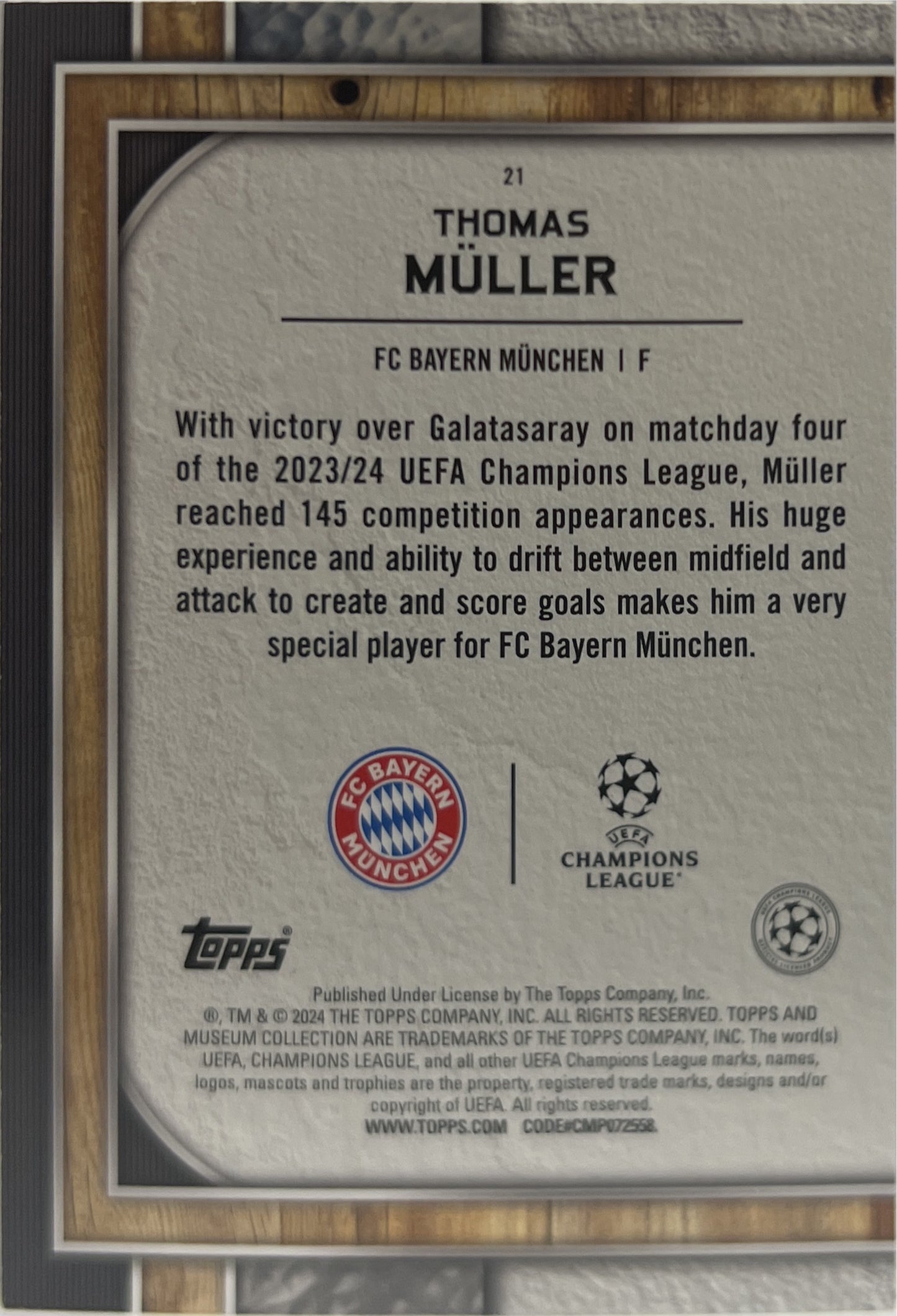 Thomas Muller Topps Museum 2022/23