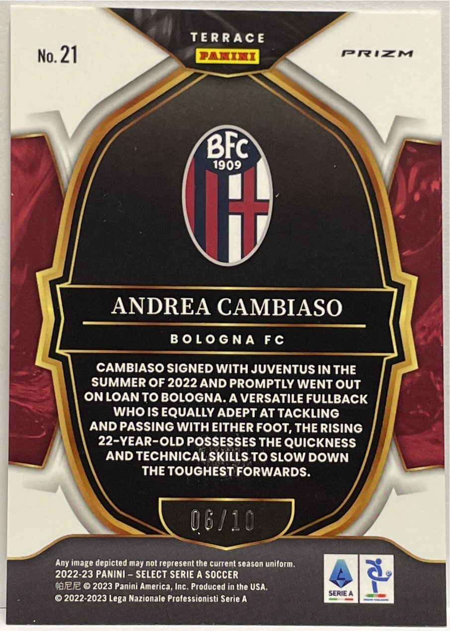 Andrea Cambiaso 6/10 Terrace Gold Select Serie A 2022/23