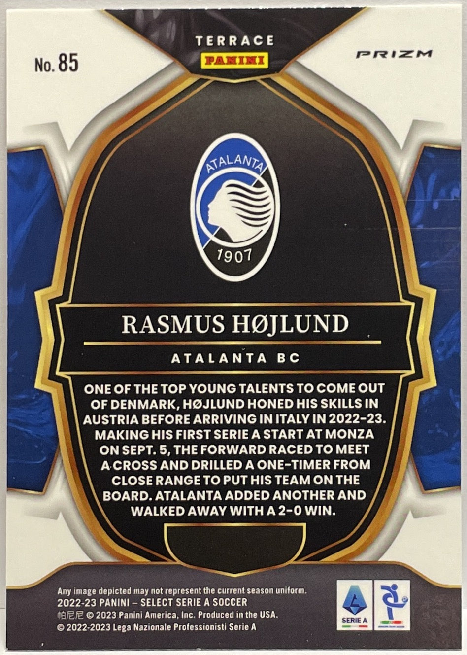 Rasmus Hojlund Rookie Terrace Red Select Serie A 2022/23