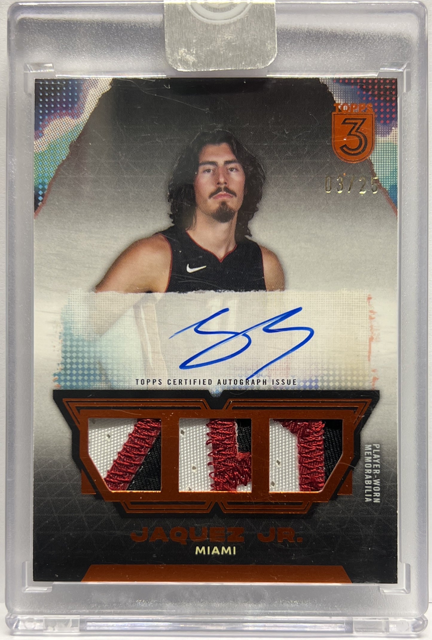 Jaquez Jr 3/25 Patch Triple Orange Topps 3 Basketball NBA 2024