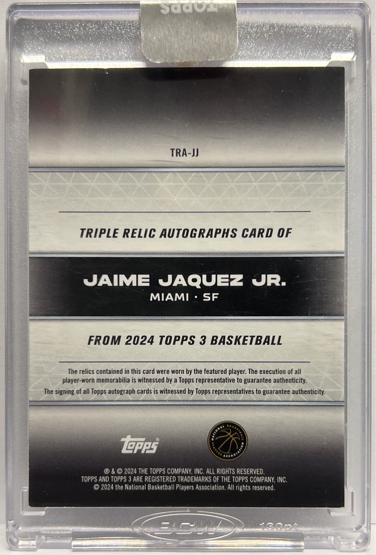 Jaquez Jr 3/25 Patch Triple Orange Topps 3 Basketball NBA 2024