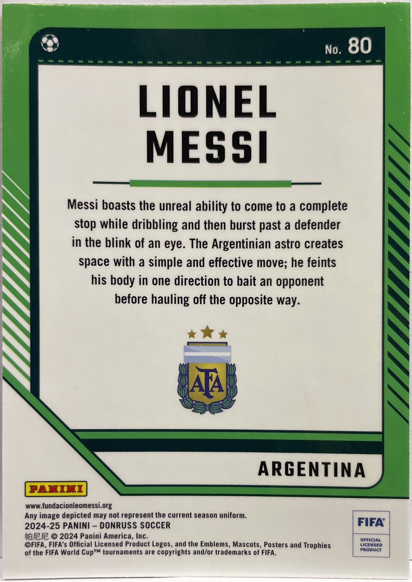 Lionel Messi Optic Donruss Fifa 2024/25