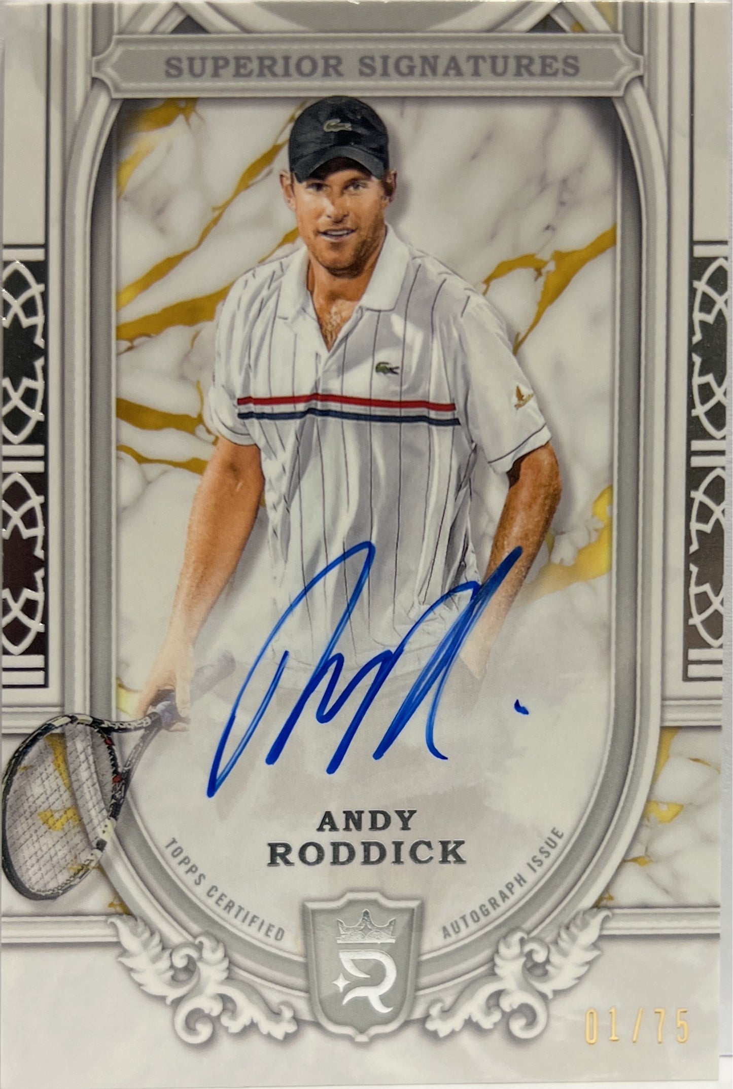 Andy Roddick 1/75 Autograph On Card Superior Signatures Topps Royalty Tennis 2024