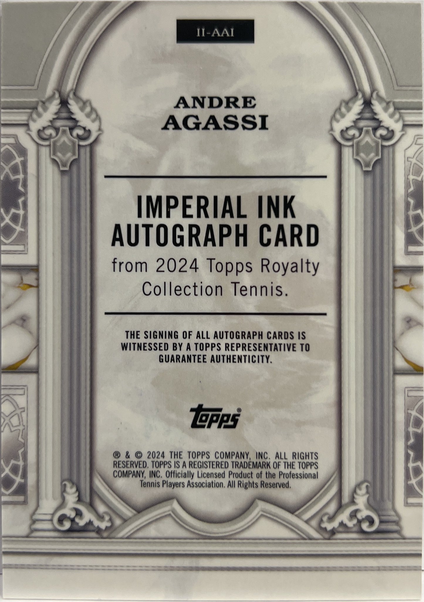 Andre Agassi 3/10 Autograph On Card Imperial Ink Gold Topps Royalty Tennis 2024