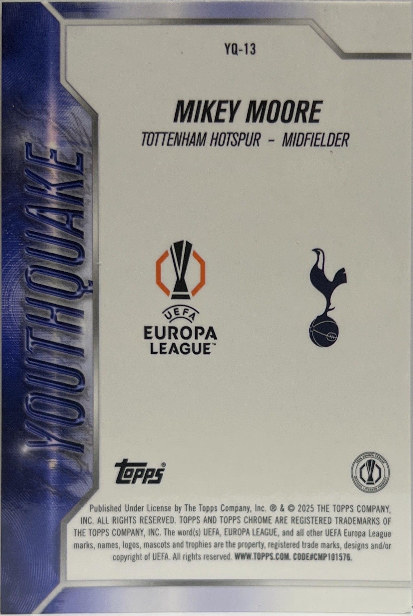 Mikey Moore 71/99 Youthquake Green Topps Chrome UCC 2024/25