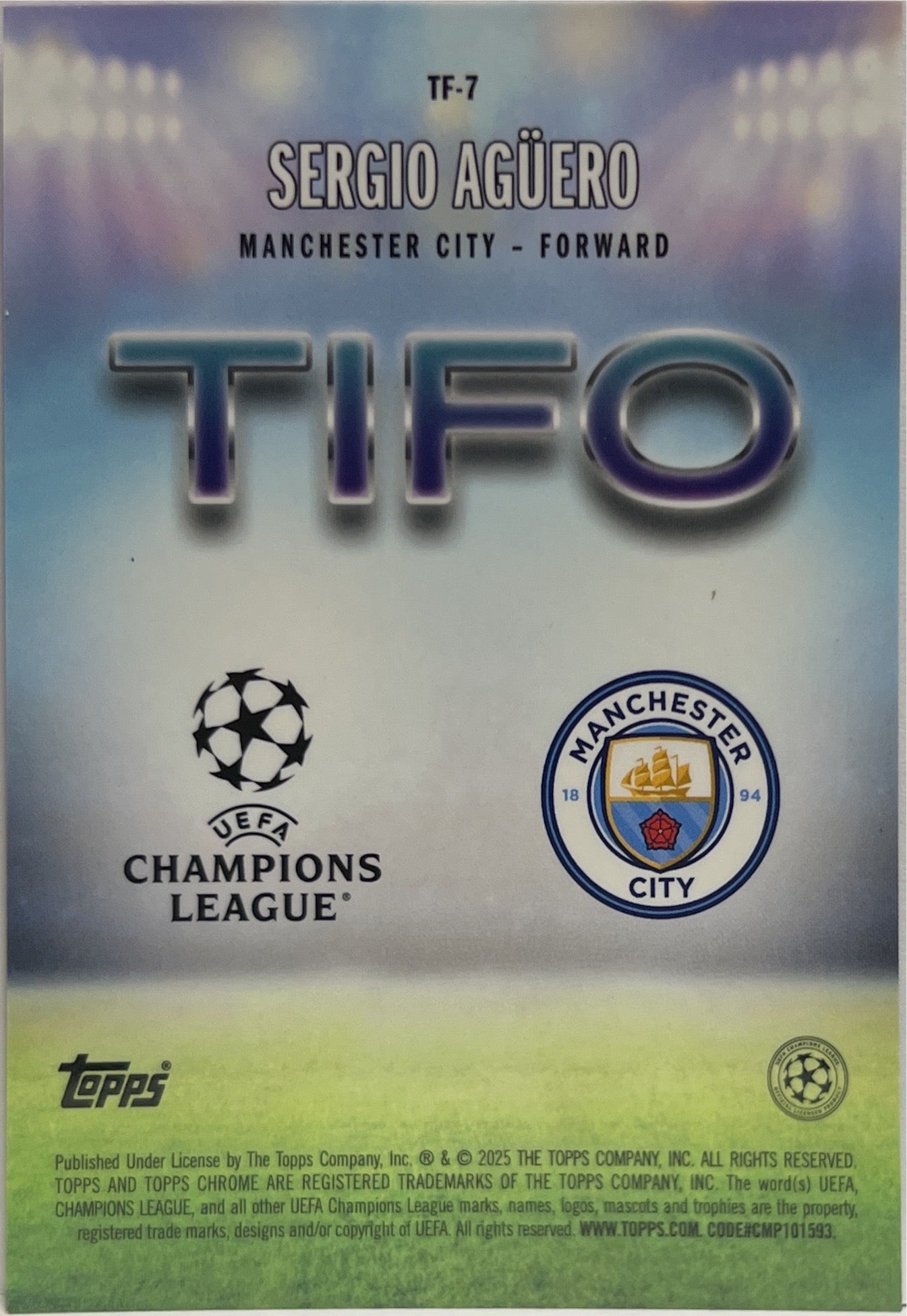 Sergio Aguero Topps Chrome UCC 2024/25