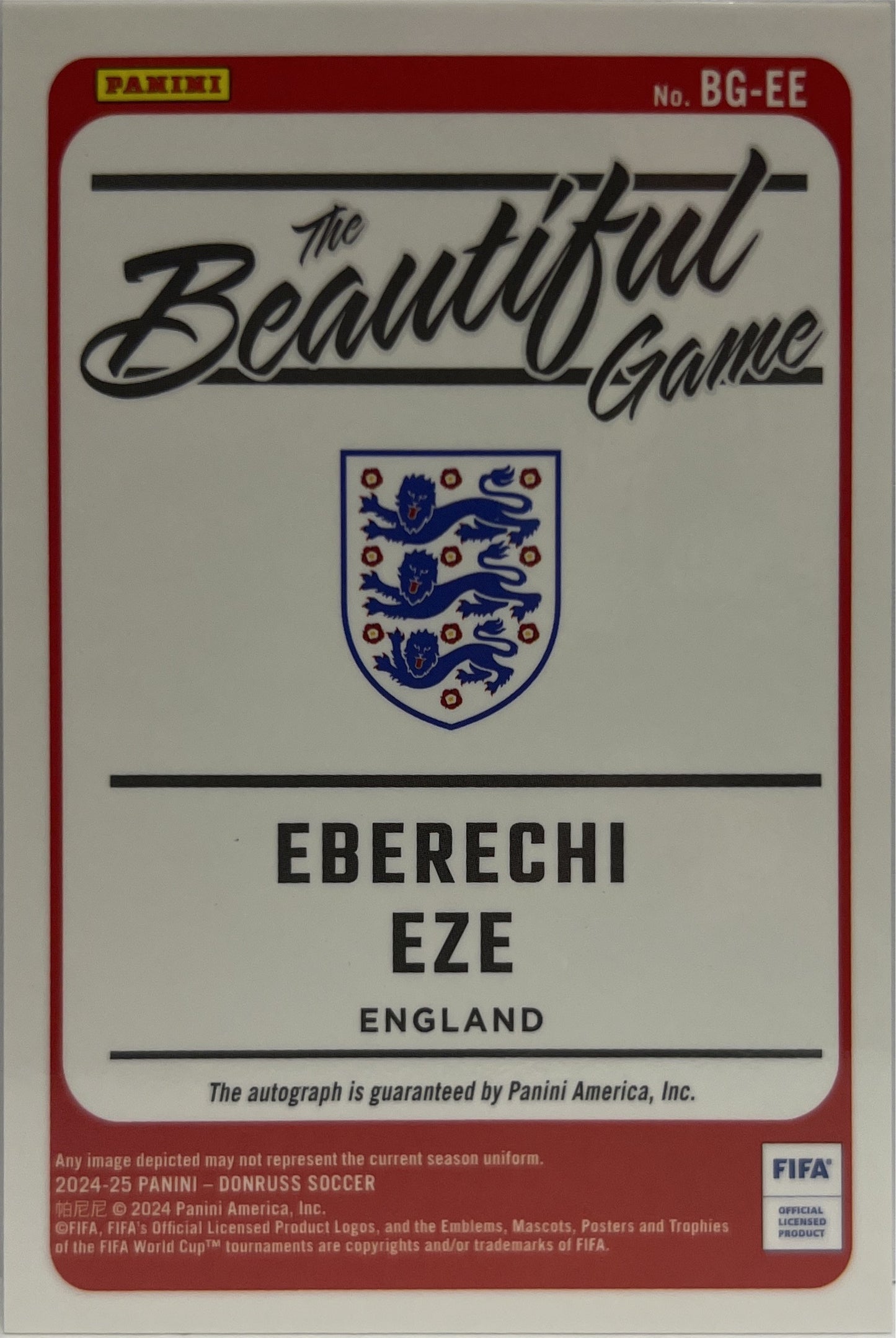 Eberechi Eze Autograph The Beautiful Game Donruss Fifa 2024/25