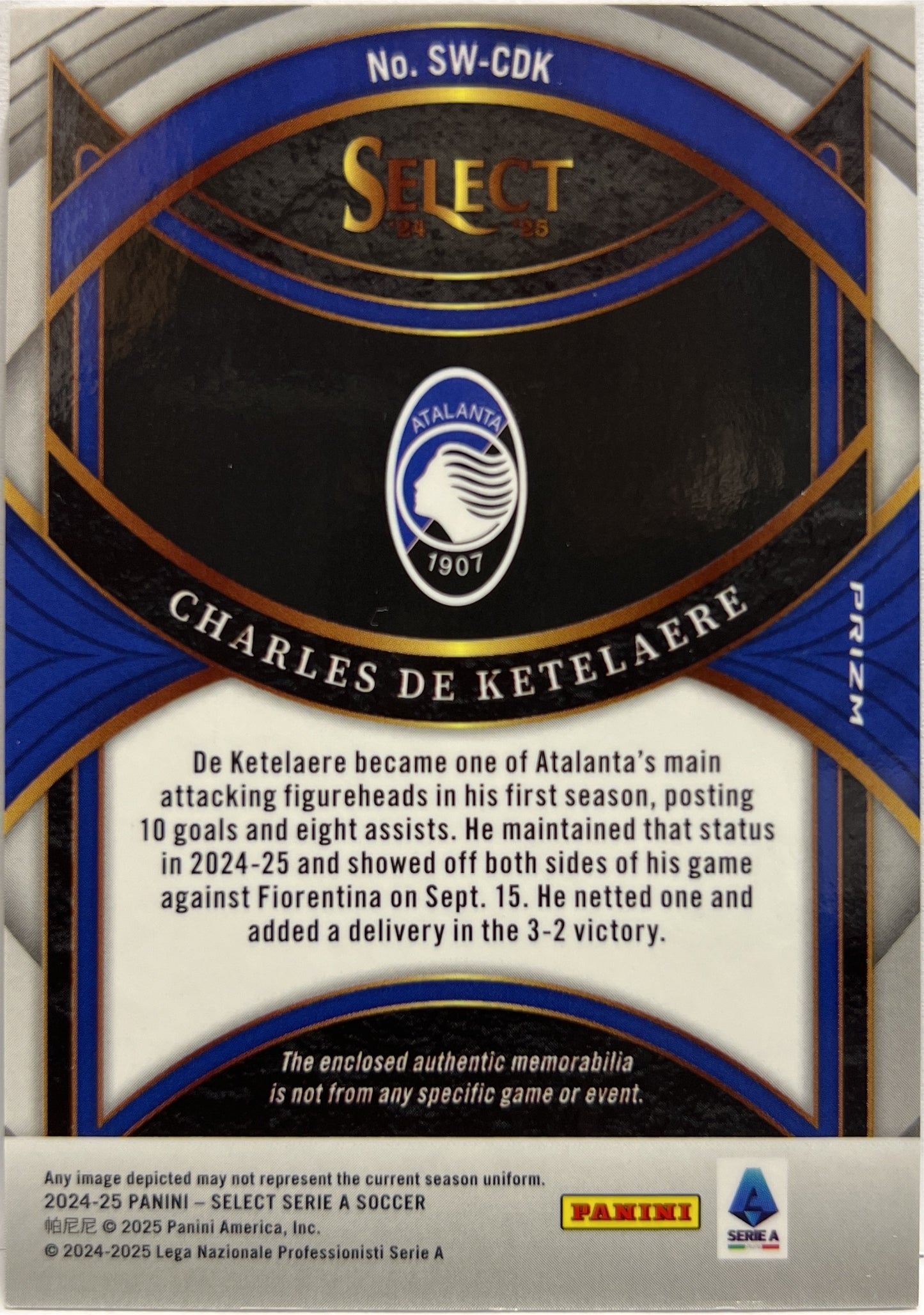 Charles De Ketelaere Patch Swatches Select Serie A 2024/25