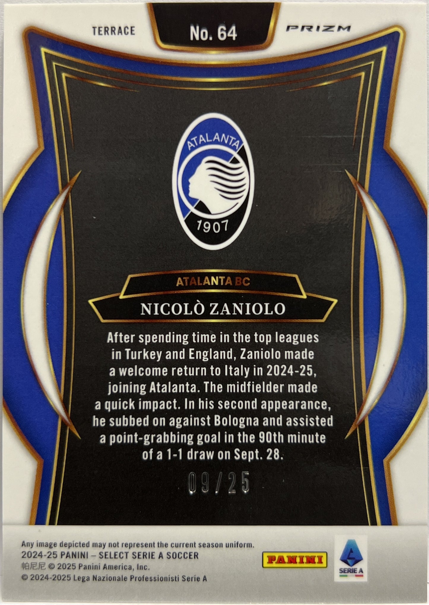 Nicolo Zaniolo 9/25 Terrace Tie Dye Select Serie A 2024/25