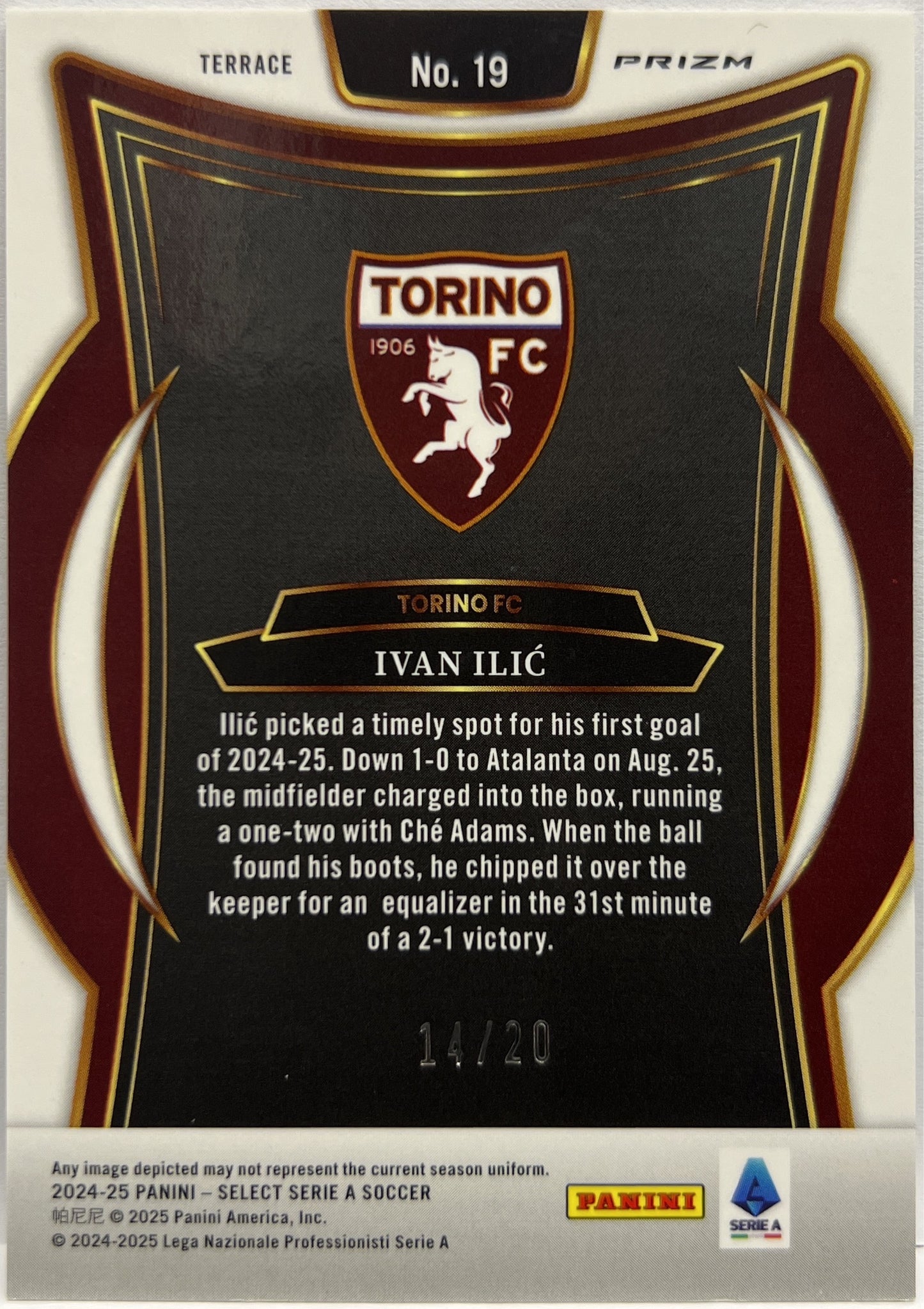 Ivan Ilic 14/20 Terrace White Select Serie A 2024/25