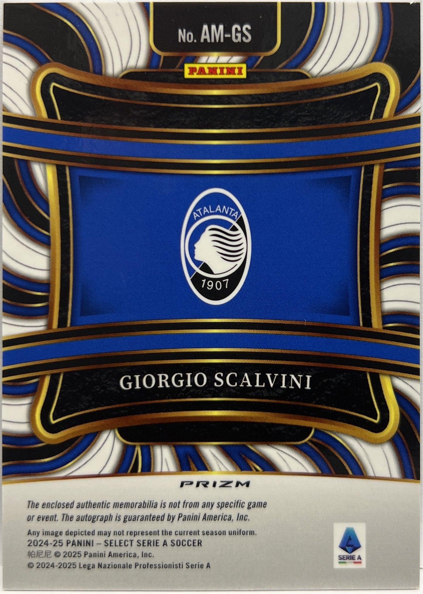 Giorgio Scalvini Patch Autograph Memorabilia Select Serie A 2024/25