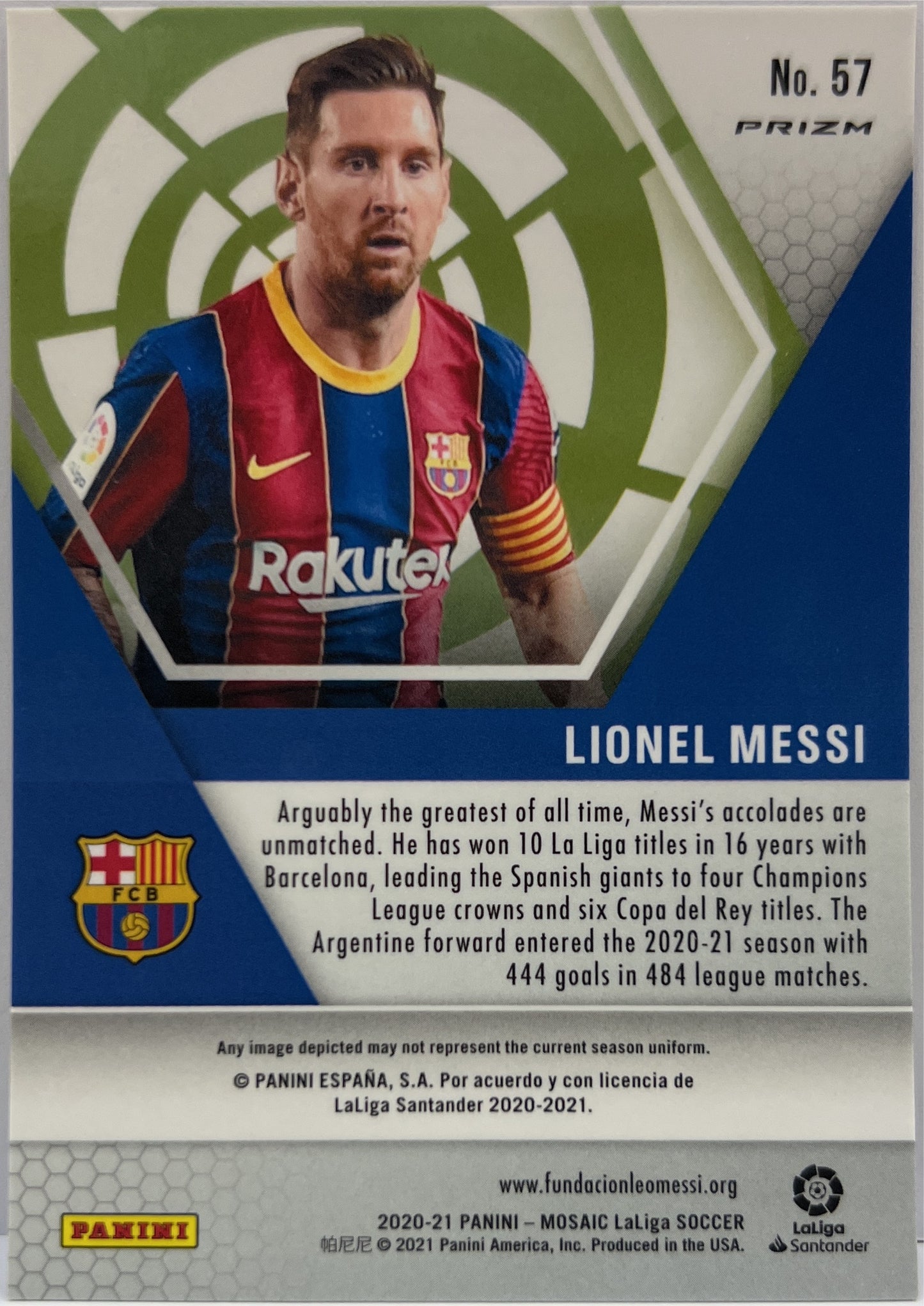 Lionel Messi Silver Holo Mosaic La Liga 2020/21
