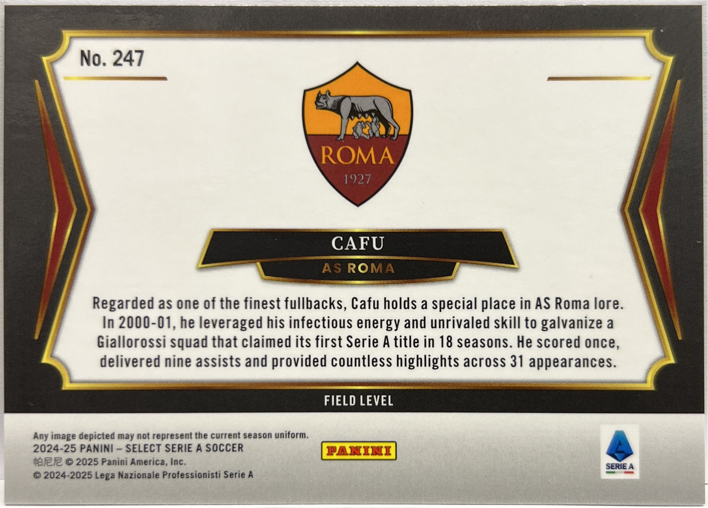 Mancolista-Set Base Field Level-Panini Select Serie A 2024/25