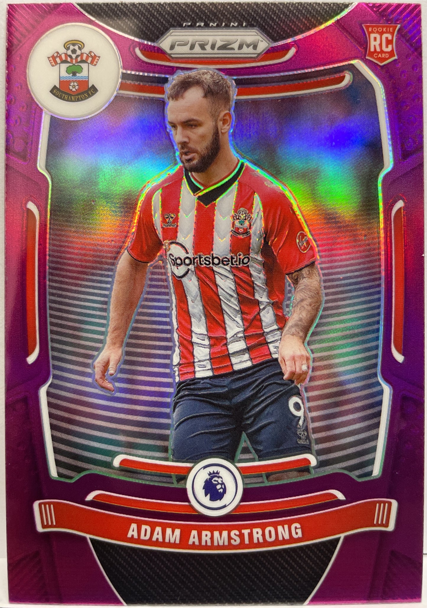 Adam Armstrong 51/99 Rookie Purple Prizm Premier League 2021/22