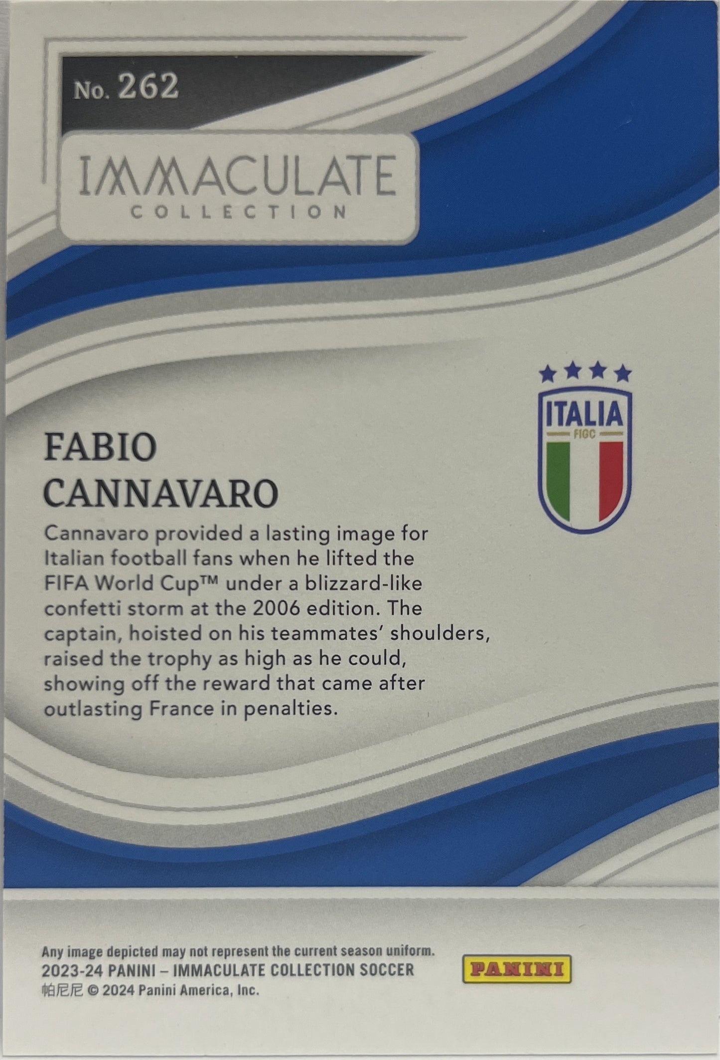 Fabio Cannavaro 3/60 Immaculate 2023/24
