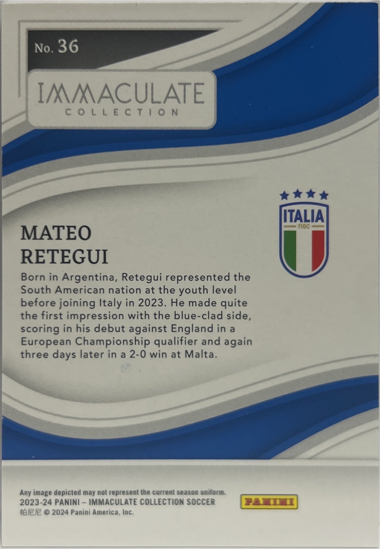Mateo Retegui 10/25 Rookie Immaculate 2023/24