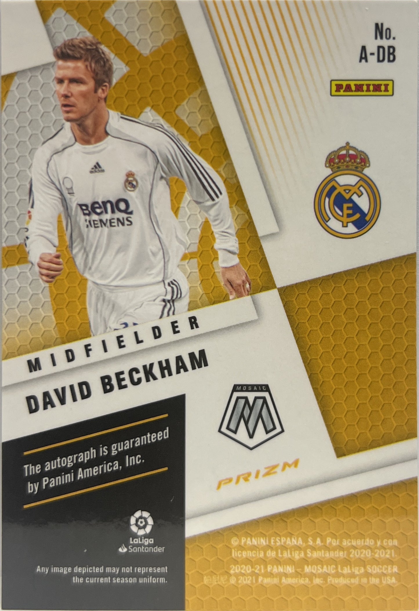 David Beckham Autograph Mosaic La Liga 2020/21