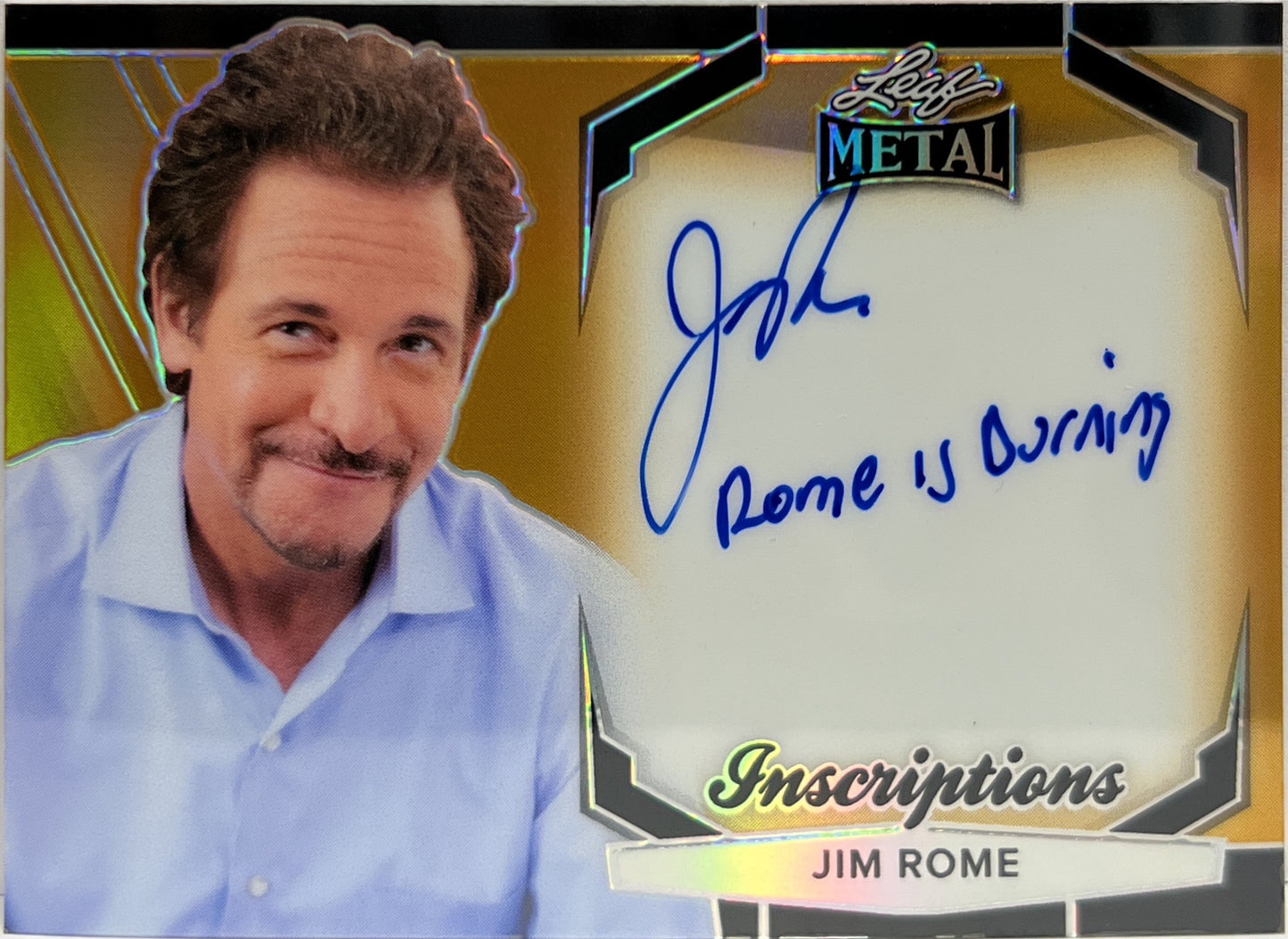 Jim Rome 14/100 Autograph On Card Metal Leaf Signature 1of1 Series 2025
