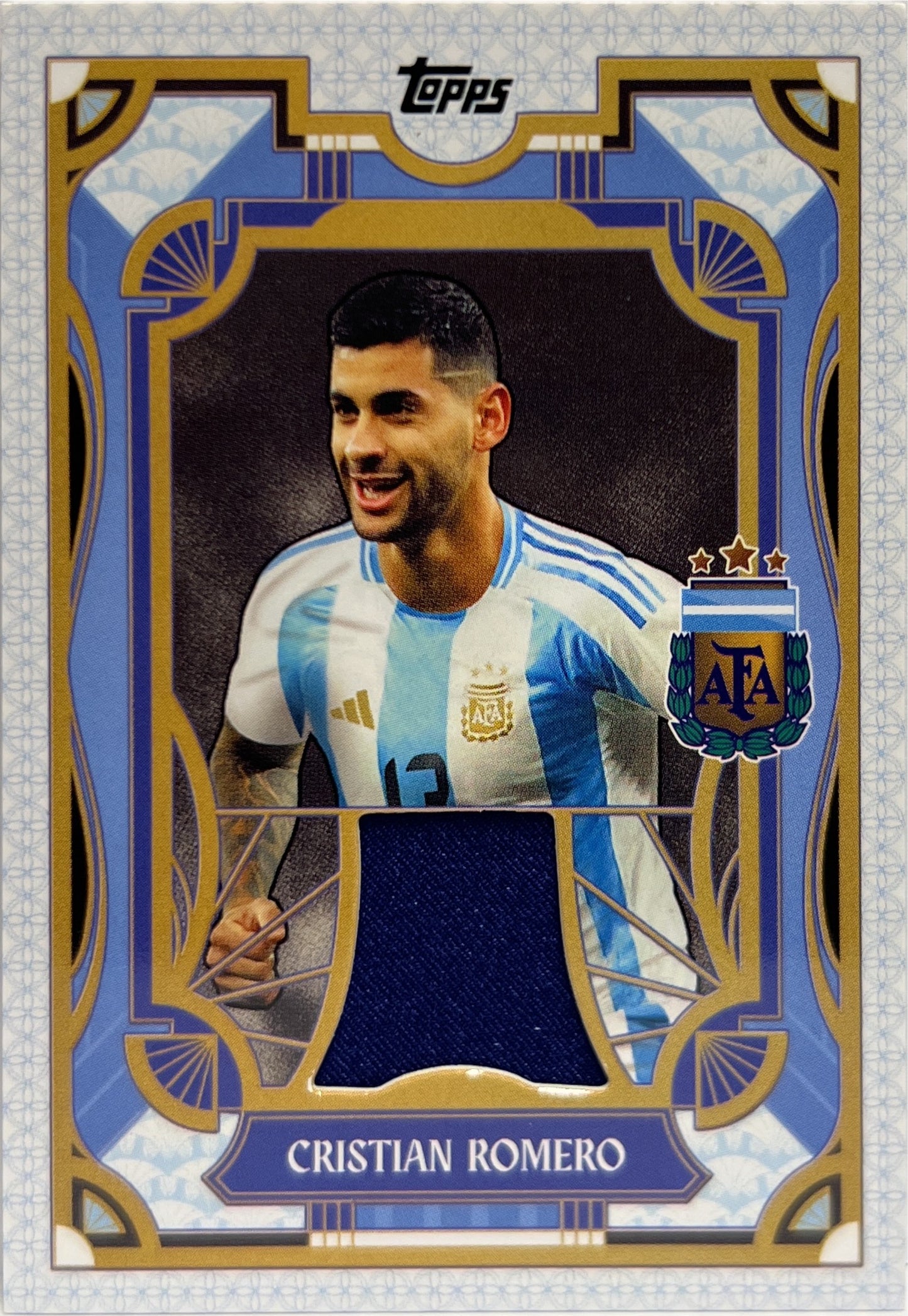 Cristian Romero Patch Tango Relic Topps Argentina Team Set 2024/25